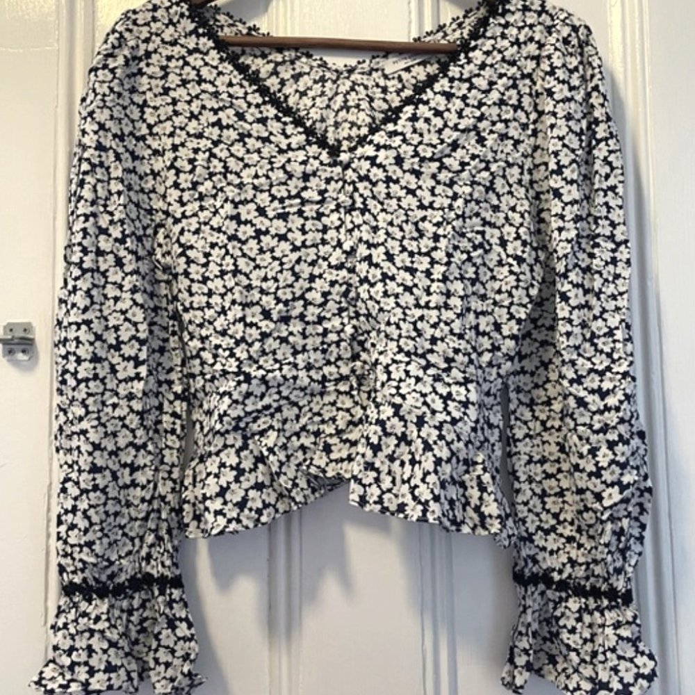 Petite Studio floral peasant blouse